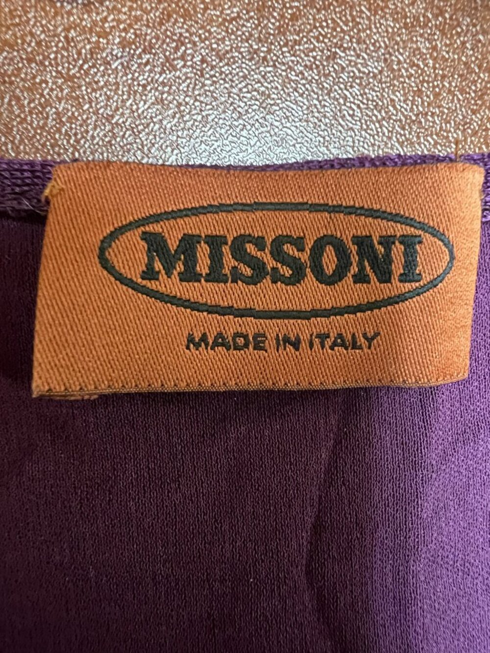 Purple XS Missoni Long Sleeved Blouse with Vee Neck Shirred Waist and Embroidery - Picture 3 of 5